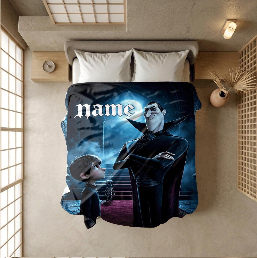 Castle hall print kids blanket sofa blanket single blanket Customized name air conditioning blankets youth souvenir gift