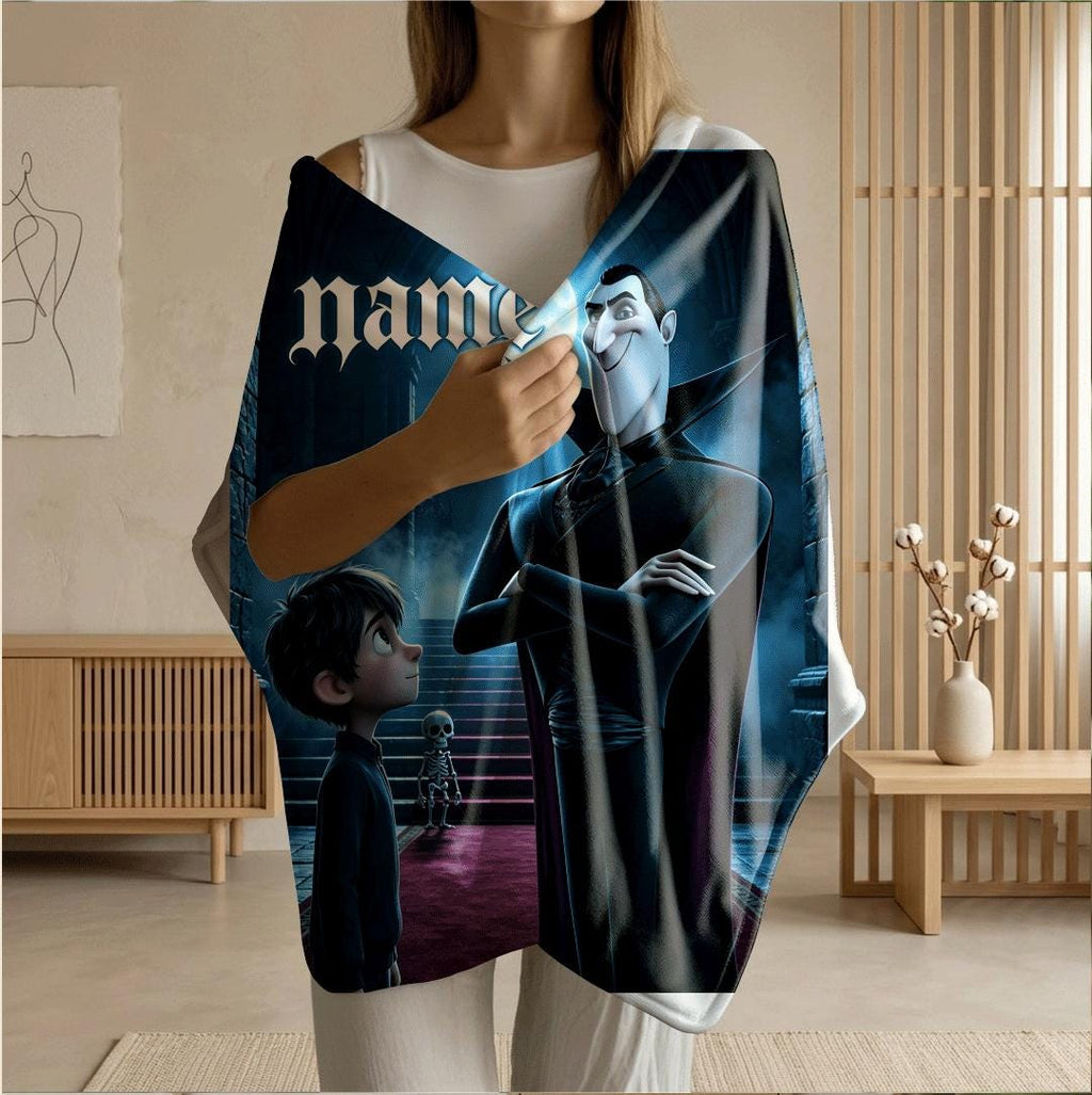 Castle hall print kids blanket sofa blanket single blanket Customized name air conditioning blankets youth souvenir gift