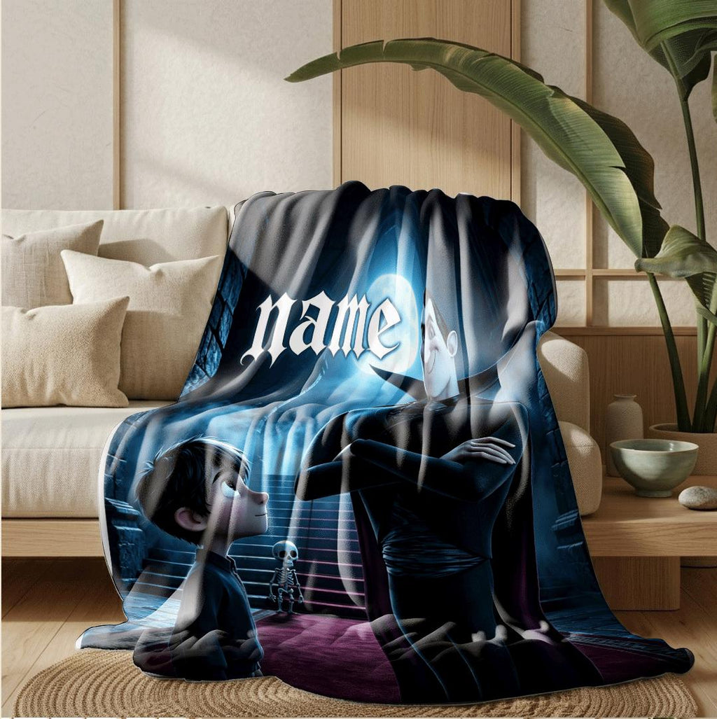Castle hall print kids blanket sofa blanket single blanket Customized name air conditioning blankets youth souvenir gift