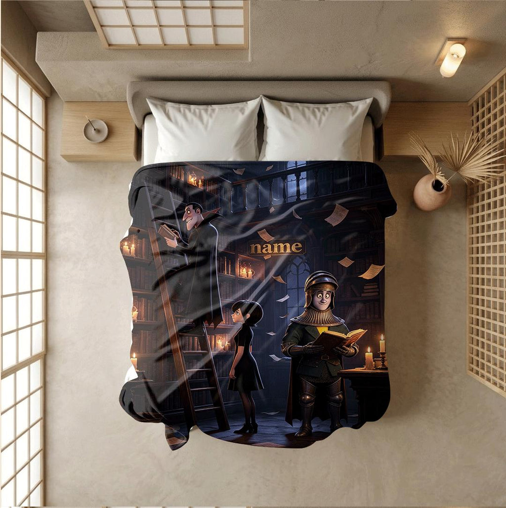 Hotel blanket Hotel Transylvania print Customized name single blanket car blanket nap blankets festive gift