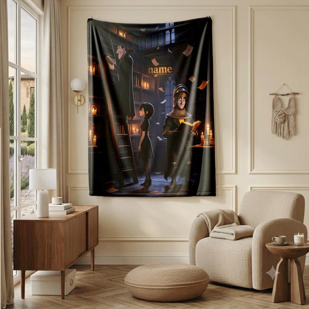 Hotel blanket Hotel Transylvania print Customized name single blanket car blanket nap blankets festive gift