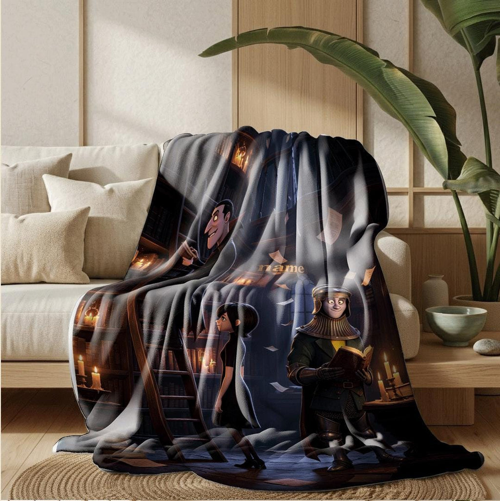 Hotel blanket Hotel Transylvania print Customized name single blanket car blanket nap blankets festive gift