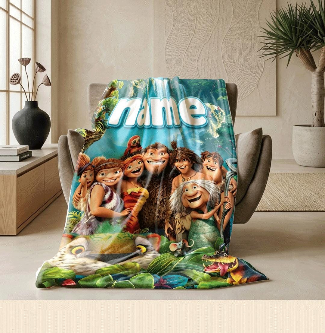 Dormitory blanket Croods cartoon print Customized name kids blanket car blanket air conditioning blankets birthday gift