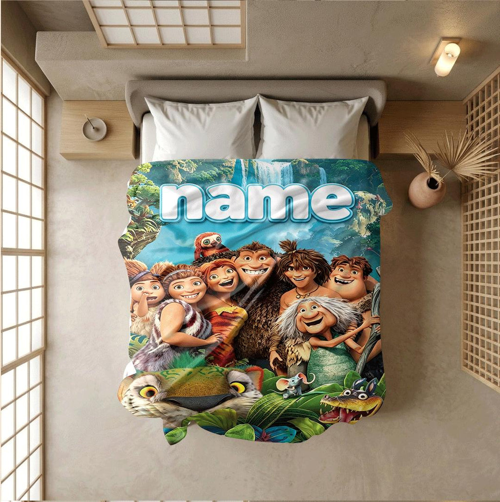 Dormitory blanket Croods cartoon print Customized name kids blanket car blanket air conditioning blankets birthday gift
