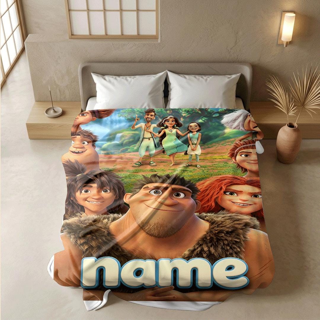 Single blanket Croods adventure print Customized name children blanket hotel blanket winter warm blankets souvenir gift