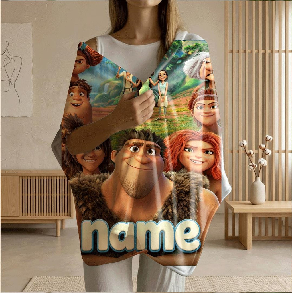 Single blanket Croods adventure print Customized name children blanket hotel blanket winter warm blankets souvenir gift