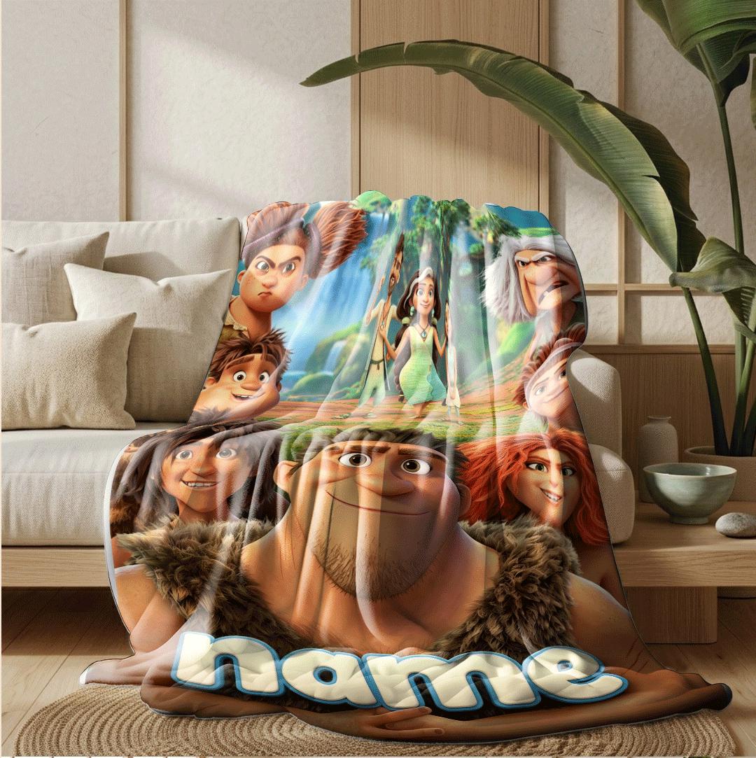 Single blanket Croods adventure print Customized name children blanket hotel blanket winter warm blankets souvenir gift