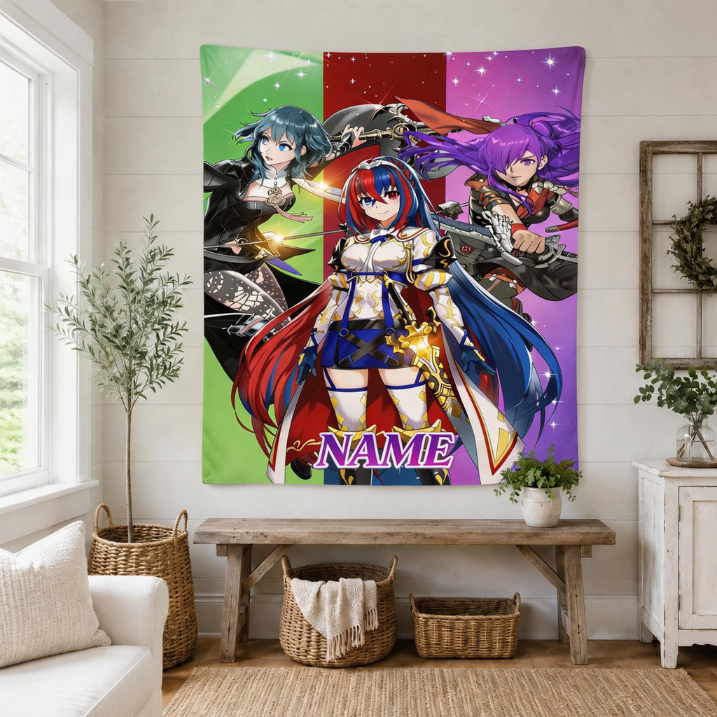 Game Enthusiast Blanket Soft Throw, Fire Emblem Three Houses Custom Name Wall Couch Cover