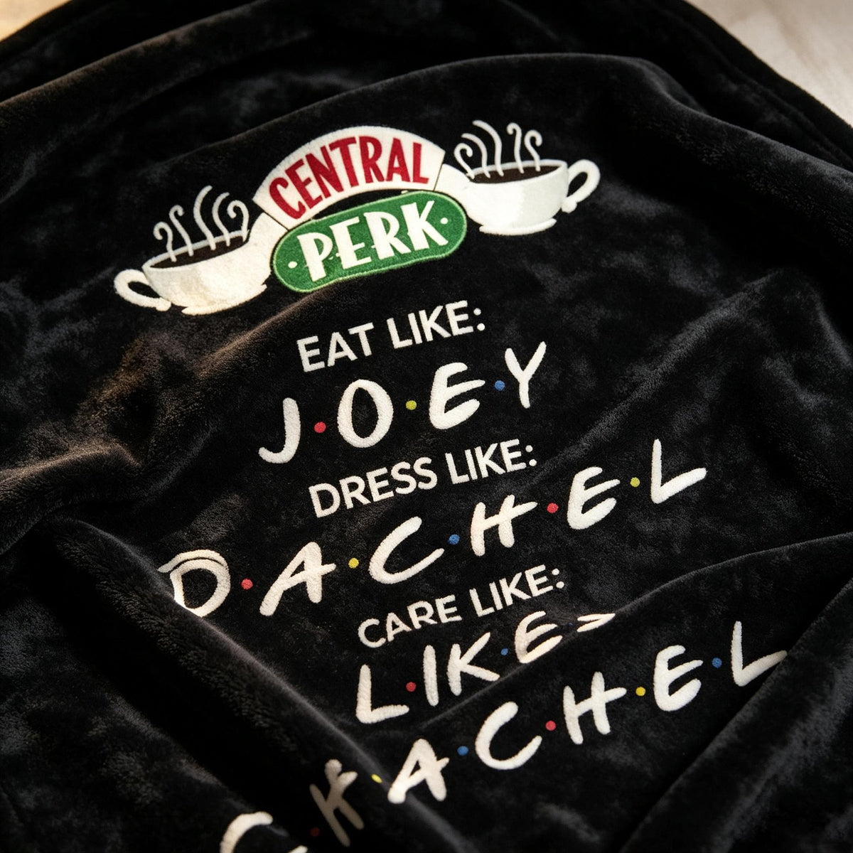 Vintage TV Blanket, Friends Quote Throw, Black White Flannel, Warm Nostalgic Decor, Gift for Her Him