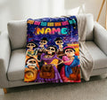 1. Custom Name Coco Movie Blanket Soft Throw, Coco Family Portrait Throw Blanket, Birthday Gift For Kids