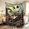 Personalized Nightmare Before Christmas Blanket, Custom Name Spooky Throw, Jack Skellington Fan Gift, Halloween Room Decor Boys & Girls