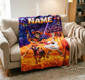 Custom Name Coco Movie Blanket, Miguel Marigold Design, Soft Flannel Throw (Personalized)