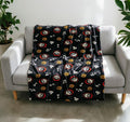 1. Coco Pattern Blanket Soft Throw, Day Of The Dead Skull Throw, Halloween Gift For Coco Fans