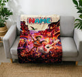 1. Personalized Coco Family Blanket Soft Throw, Custom Name Skeleton Family Throw, Day Of The Dead Gift