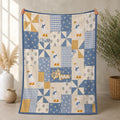 Personalized Granddaughter Quilt, Duck & Floral Patchwork, Birthday Gift