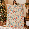 Personalized Cute Christmas Blanket,Custom Name Blanket,Cozy Flannel Throw Blanket,Best Christmas Gifts,Cozy Winter Living Room Home Decor
