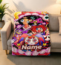 TADC Candy Carnival Blanket Soft Throw, Custom Name Child Gift