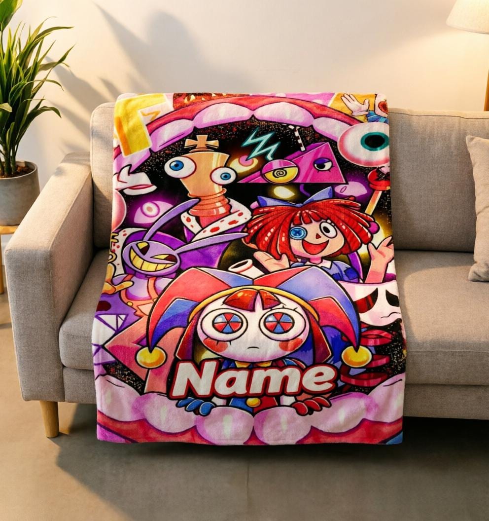 TADC Candy Carnival Blanket Soft Throw, Custom Name Child Gift