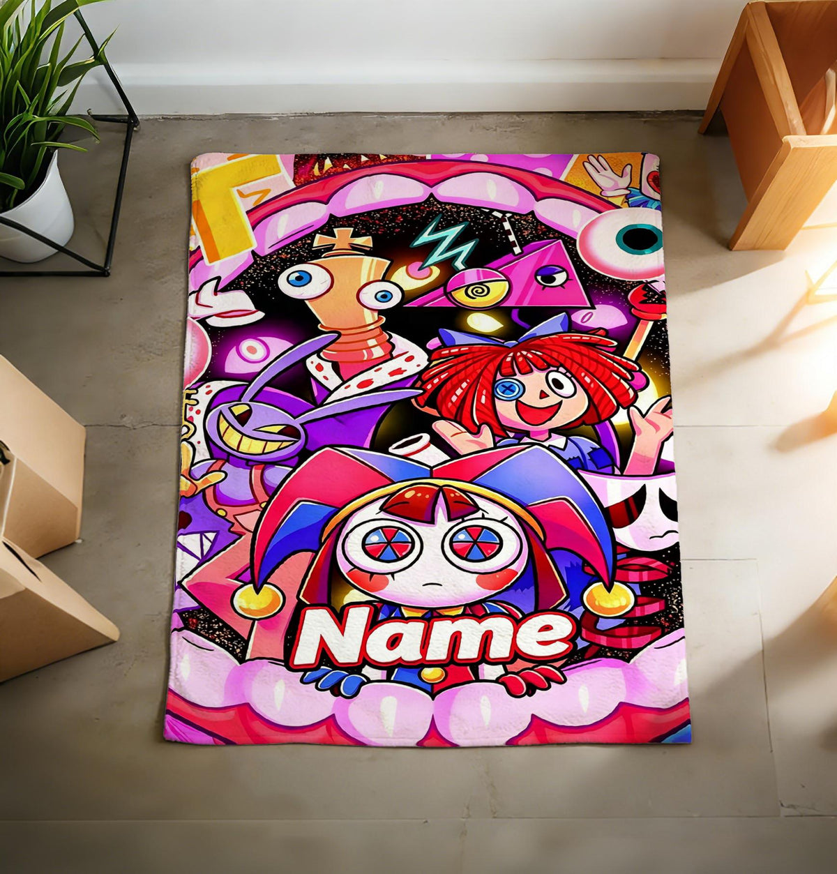 TADC Candy Carnival Blanket Soft Throw, Custom Name Child Gift