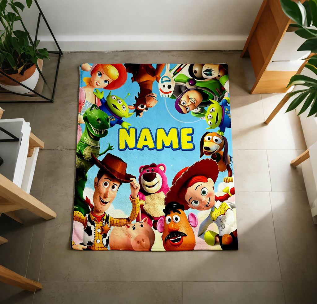 Toy Story Blanket Soft Throw Custom Name, Ideal Kid Birthday Gift