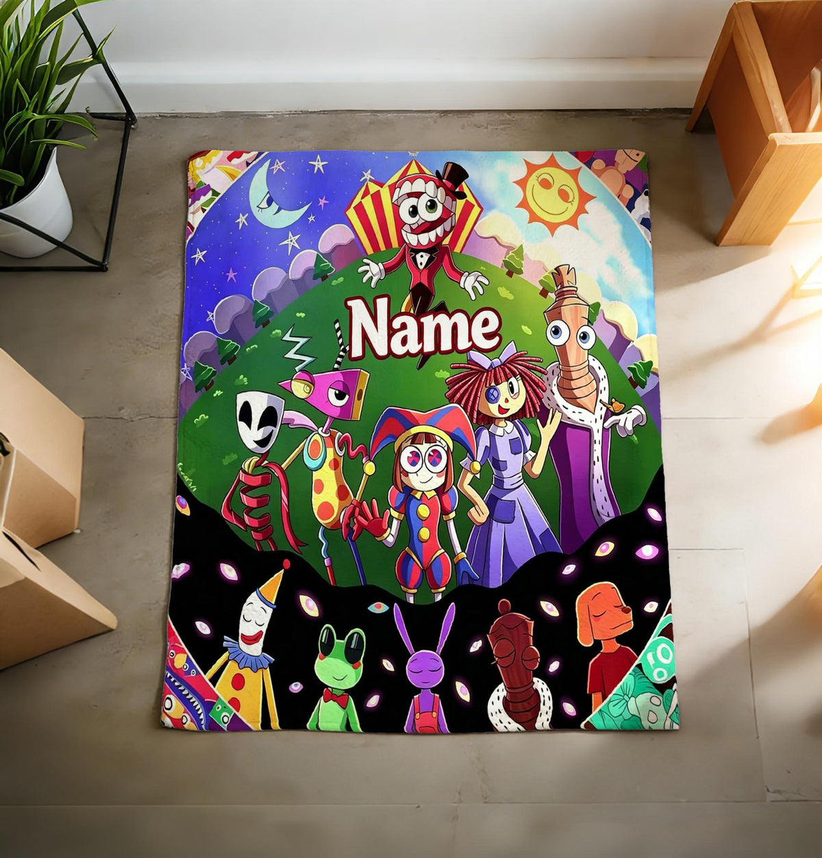 TADC Candy Carnival Blanket Soft Throw, Custom Name Child Gift