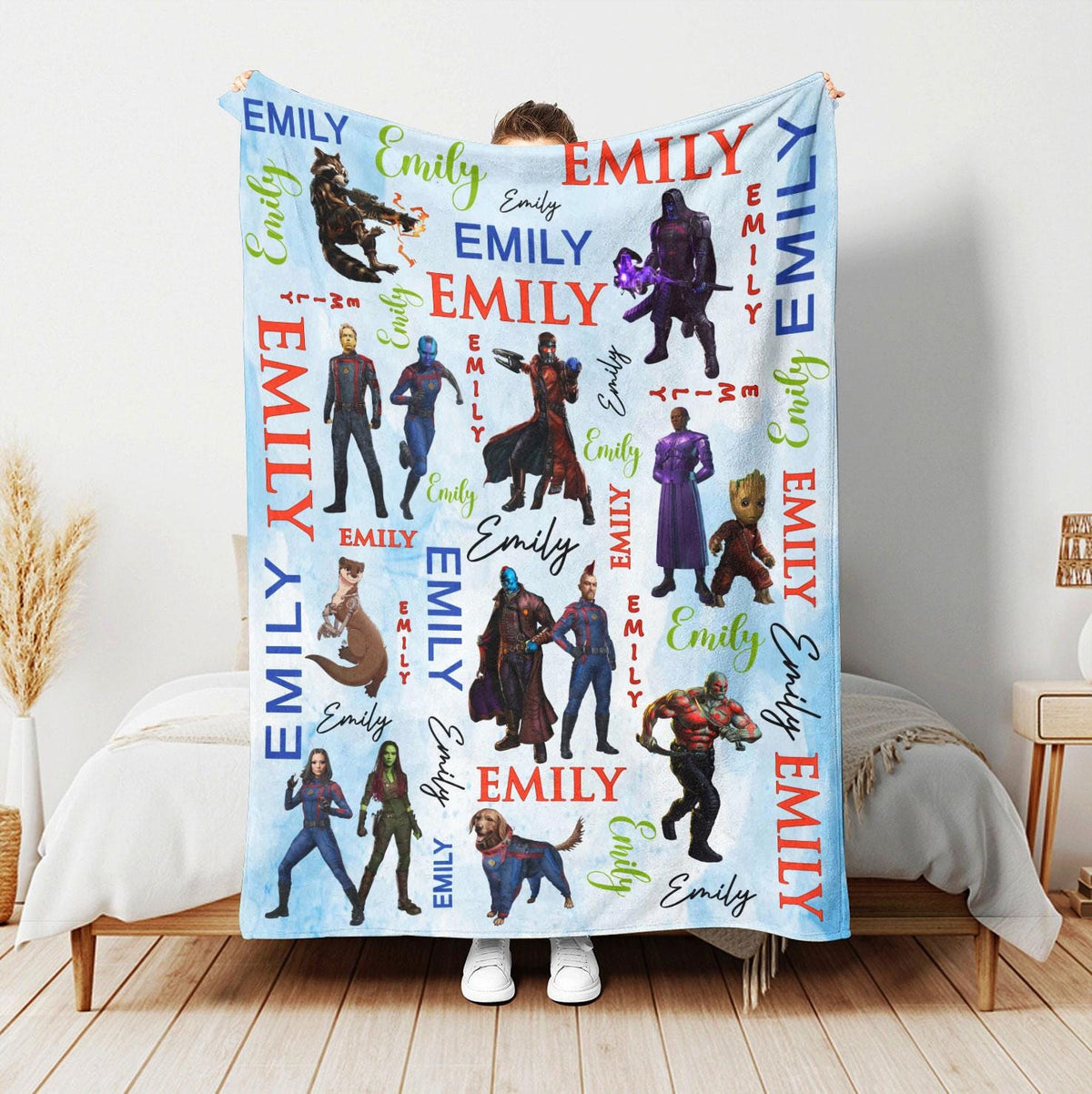 Guardians of the Galaxy Blanket, Disney Guardians Blanket, Starlord Gamora Yondu Blanket, Baby Shower, Marvel Fan Gift, Disney Home Decor