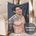 Jungkook Blanket, kpop merch,BT21, kpop blanket, bts blanket,BTS, jungkook, taehyung, rm, jimin, jhope, jin, suga, army,army gift,army merch