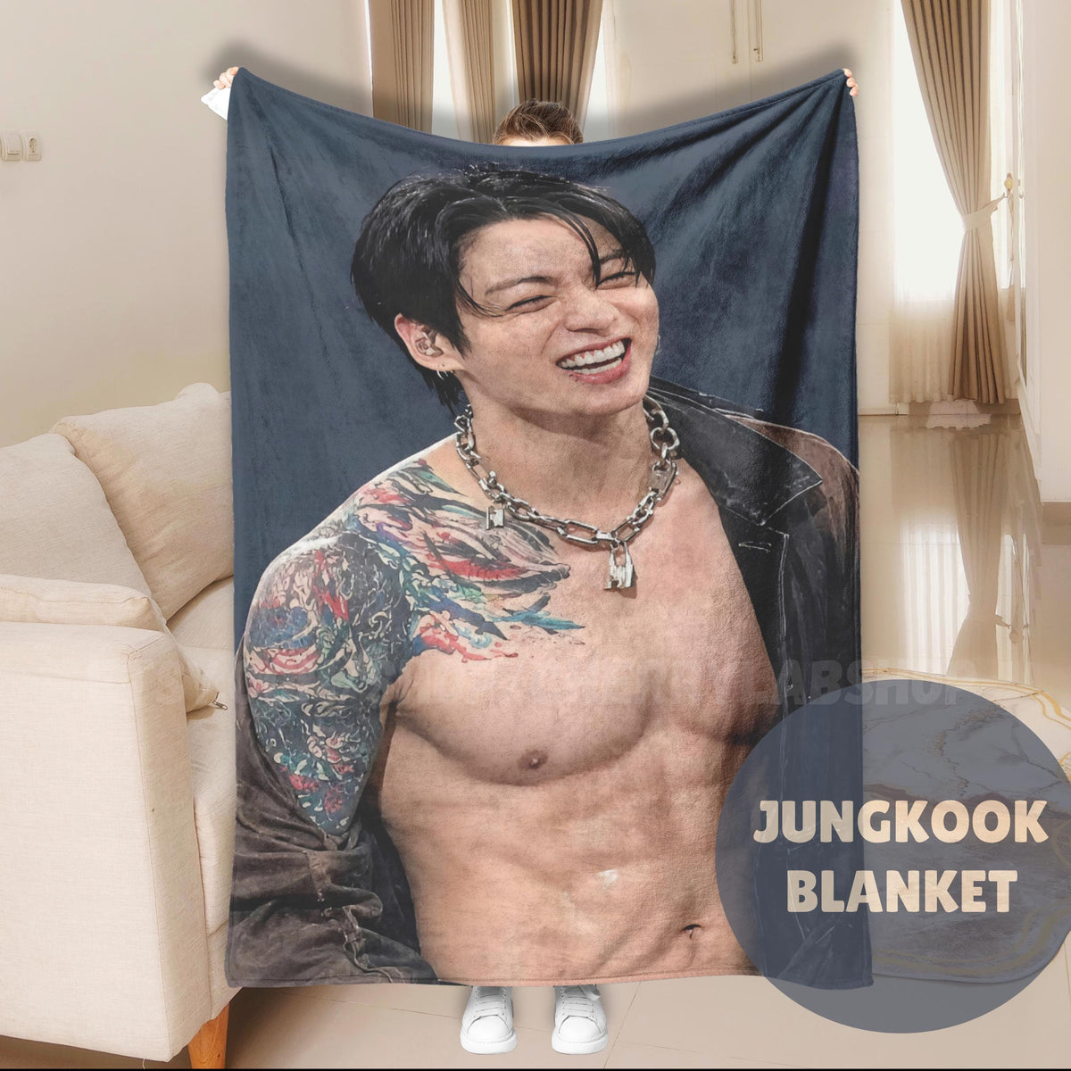 Jungkook Blanket, kpop merch,BT21, kpop blanket, bts blanket,BTS, jungkook, taehyung, rm, jimin, jhope, jin, suga, army,army gift,army merch