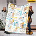 Personalized Baby Hercules Blanket, Custom Name Cute Baby Pegasus Fleece Throw Blanket, Cute Nursery Bedding, Cozy Kids Birthday Gift