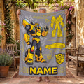 Customizable Transformers Bumblebee Blanket, Tech Mecha Boys Flannel Throw