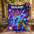 Customizable Transformers Cosmic Battle Blanket, Prime Bumblebee Kids Throw