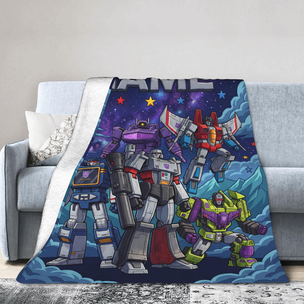 Customizable Transformers Decepticon Army Blanket, Megatron Kids Fleece Throw