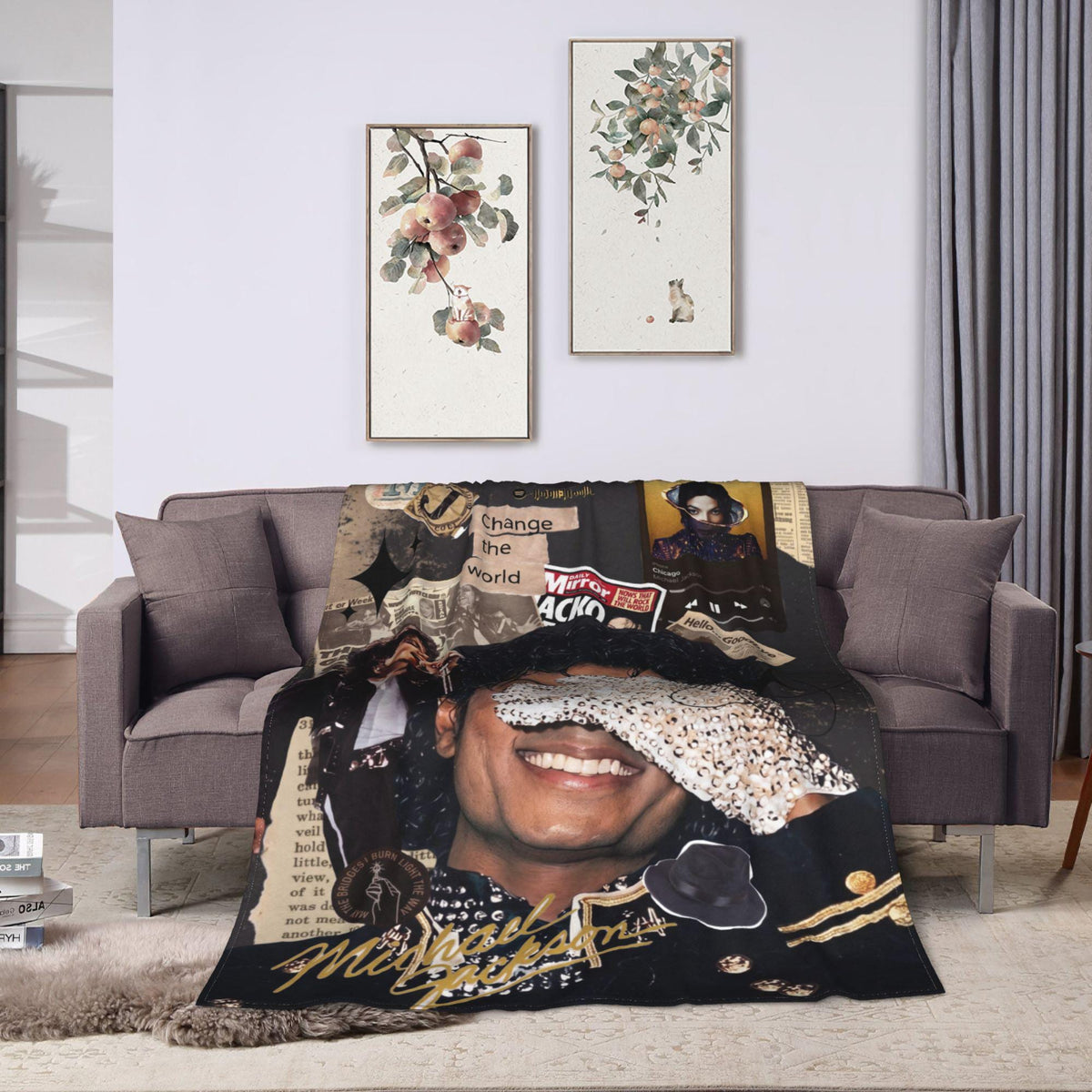 Personalized Vintage Golden Era Pop Flannel Blanket, Custom Retro Disco Soul Throw, Motown Nostalgia Bedding, Music Gift for Parents