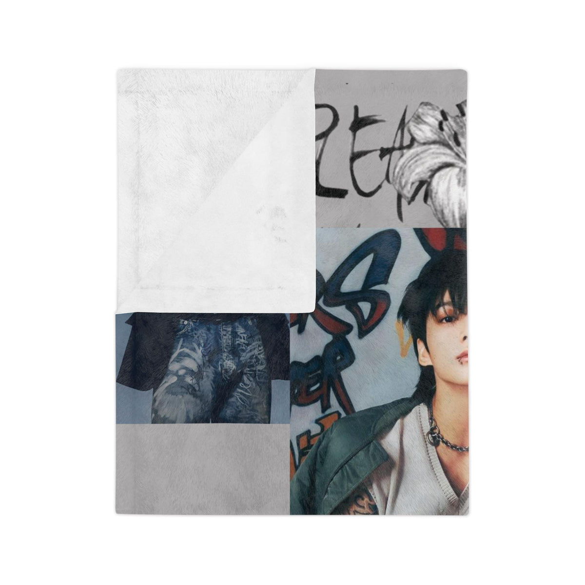 Jungkook Blanket, JK Velveteen Blanket, Golden Maknae, Kpop Blanket, Jeon Jungkook blanket, Army gift, gift for friend, Christmas gift.