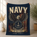 Navy Veteran Blanket, Military Retirement Gift, Sailor Appreciation Throw, Patriotic Navy Blanket, Gift for Navy Dad or Grandpa