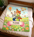 Zootopia Scenery Custom Blanket Soft Throw, Watercolor Outdoor Adventure Plush Throw, Heart‑warming Personalized Surprise Gift For Children