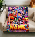 Personalized Wreck-It Ralph Fleece Blanket, Custom Name, Retro Pixel Game Throw