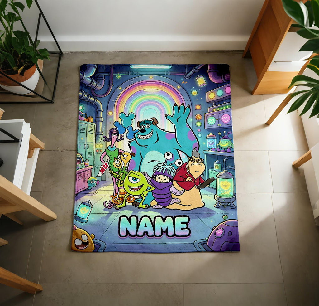 Monster Inc Blanket Soft Throw Custom Name, Ideal Kid Birthday Gift