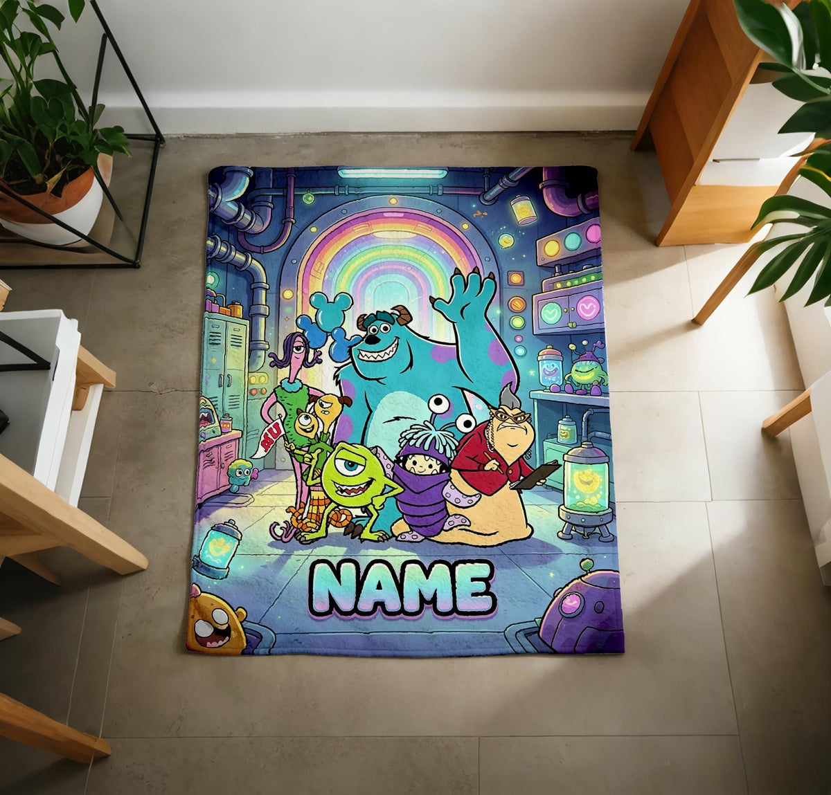 Monster Inc Blanket Soft Throw Custom Name, Ideal Kid Birthday Gift
