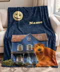 Personalized Bear in the Big Blue House Flannel Throw, Custom Name, Nostalgic TV Fan Gift