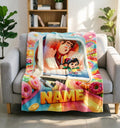 Personalized Wreck-It Ralph Fleece Blanket, Custom Name, Retro Pixel Game Throw