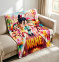 Personalized Wreck-It Ralph Fleece Blanket, Custom Name, Retro Pixel Game Throw