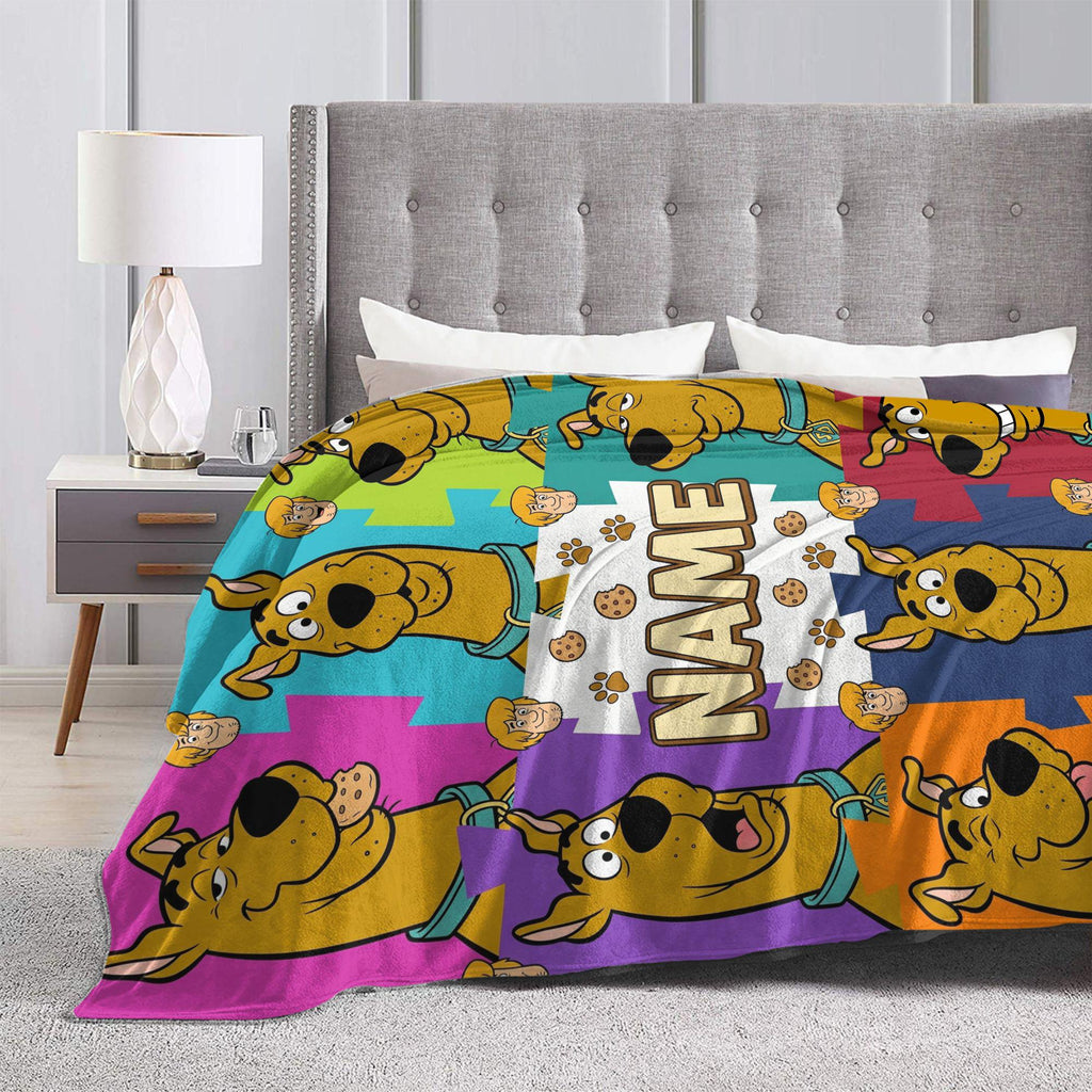 Personalized Dog Expressions Blanket, Custom Funny Face Throw, Kids Bedroom Bedding Decor, Birthday Gift for Son Daughter, Fleece Blanket