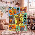 Personalized Snack Comic Blanket, Custom Dog Throw, Retro Cartoon Kids Bedding, Cozy Playroom Decor, Birthday Gift for Son Daughter Fleece