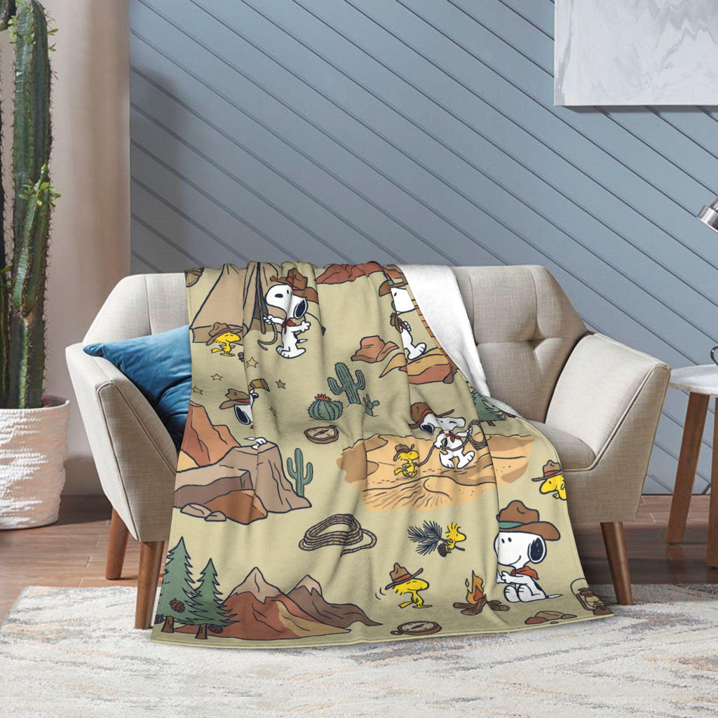 Personalized Scout Adventure Beagle Blanket, Custom Trail Leader Hound Throw, Mountain Forest Bedding, Outdoor Gift for Boy Girl Camper