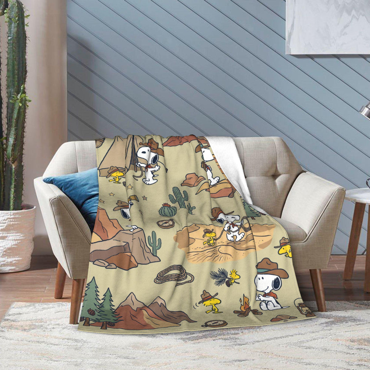 Personalized Scout Adventure Beagle Blanket, Custom Trail Leader Hound Throw, Mountain Forest Bedding, Outdoor Gift for Boy Girl Camper