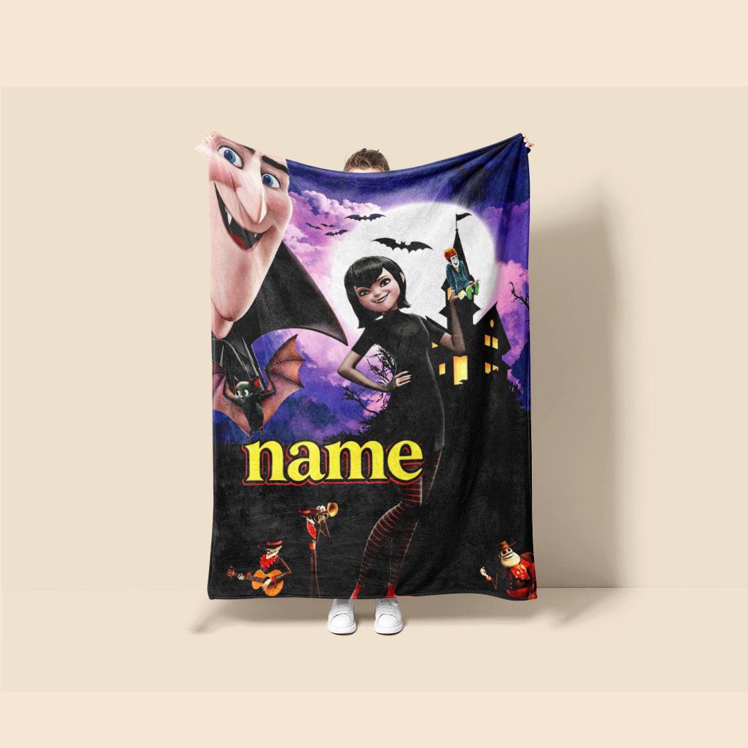 Hotel Transylvania Mavis print cartoon blanket cool travel portable blanket car blanket Customized name lunch break blankets halloween gift