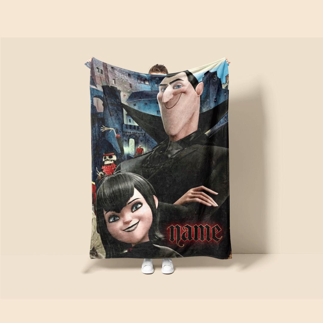 Hotel Transylvania Dracula Mavis print cartoon blanket classic sofa blanket dormitory blanket Customized name blankets birthday gift
