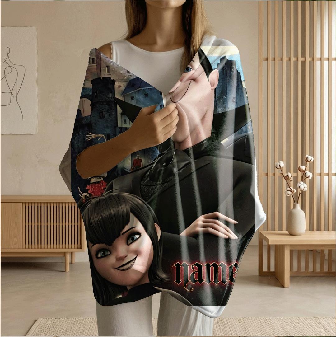 Hotel Transylvania Dracula Mavis print cartoon blanket classic sofa blanket dormitory blanket Customized name blankets birthday gift
