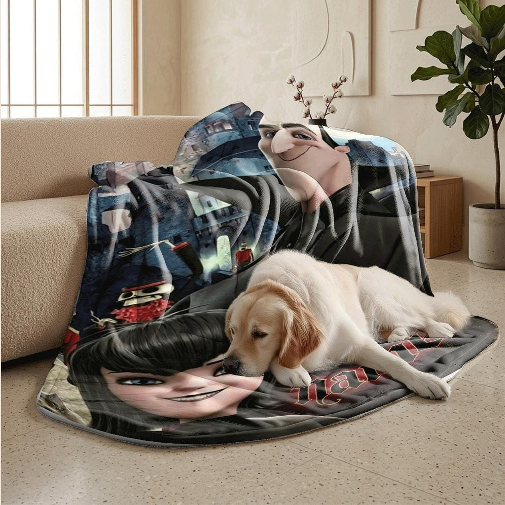 Hotel Transylvania Dracula Mavis print cartoon blanket classic sofa blanket dormitory blanket Customized name blankets birthday gift